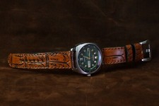 MA WATCH STRAP 26 24 22 MM CARAMEL BROWN GENUINE GATOR FULL CUT FOR PANERAI ETC