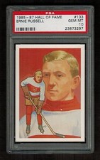  PSA 10  ERNIE RUSSELL  1985 Hockey Hall of Fame Card #133