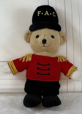 Vintage FAO Schwarz Plush Soldier Teddy Bear Clean/Smoke Free 13 Inch