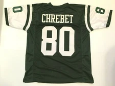 UNSIGNED CUSTOM Sewn Stitched Wayne Chrebet Green Jersey - M, L, XL, 2XL