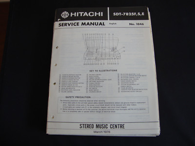 Original Service Manual Hitachi  SDT-782 F S E