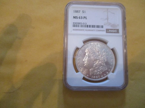1887-P NGC MS 63 PL Morgan Silver Dollar
