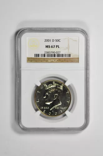 2001 D 50c Kennedy Half Dollar NGC MS 67 PL - Proof Like