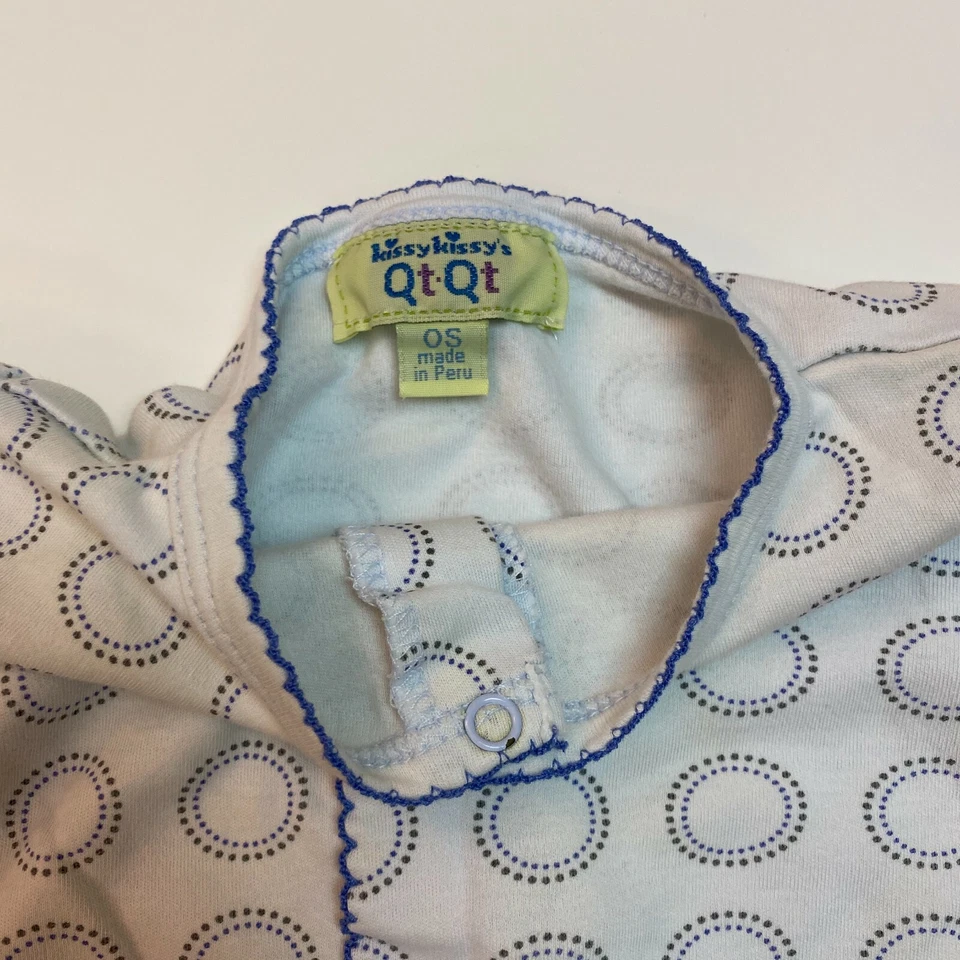 Kissy Kissys Qt Qt Baby Convertible Sleep Sack Gown One Size OS Pima Cotton Blue - Image 3 of 4