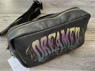 PAUL SMITH SCHWARZE LEDER DREAMER GÜRTELTASCHE HÜFTTASCHE EINZELHANDEL 590   NEU MIT ETIKETT
