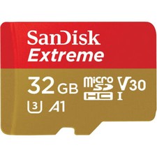 SanDisk Extreme 32GB UHS Speed Class 3, V30, A1 MicroSDHC Memory Card...