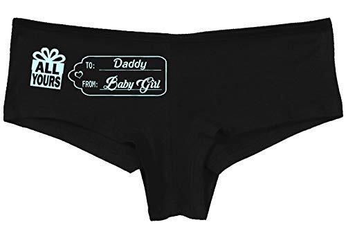 Knaughty Knickers to Daddy from Babygirl Baby Girl Tag Negro Boyshort Ropa interior - Imagen 1 de 11