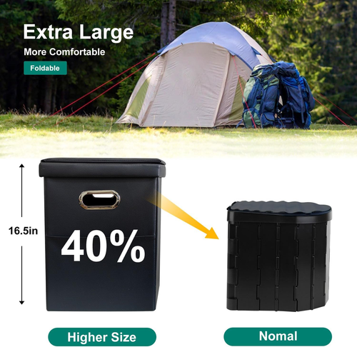 Upgrade XL Portable Toilet for Adults,Extra Large Portable Travel Floding Toilet - Picture 7 of 12