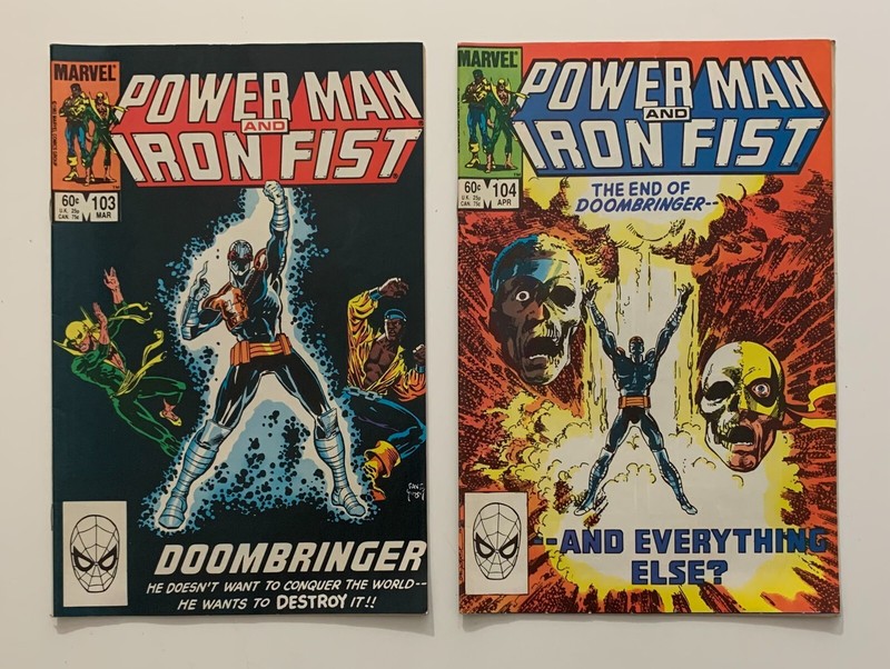 Power Man & Iron Fist #103 & 104 comics (Marvel 1984) 2 x VG/FN issues