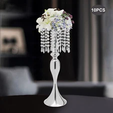 10 PCS Tabletop Crystal Wedding Flower Vase for Banquet Party Decoration