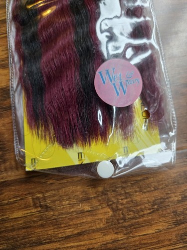 100% Human Hair Extensions 16" Janet Encore Super French Wet Wavy P FR1B / BURG - Picture 4 of 9