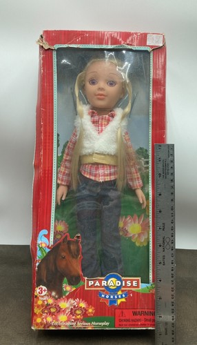 Vintage nicht mehr produziert 16" blonde Cowgirl Puppe für Paradies Pferde Neu im Karton - kostenloser Versand - Bild 2 von 6