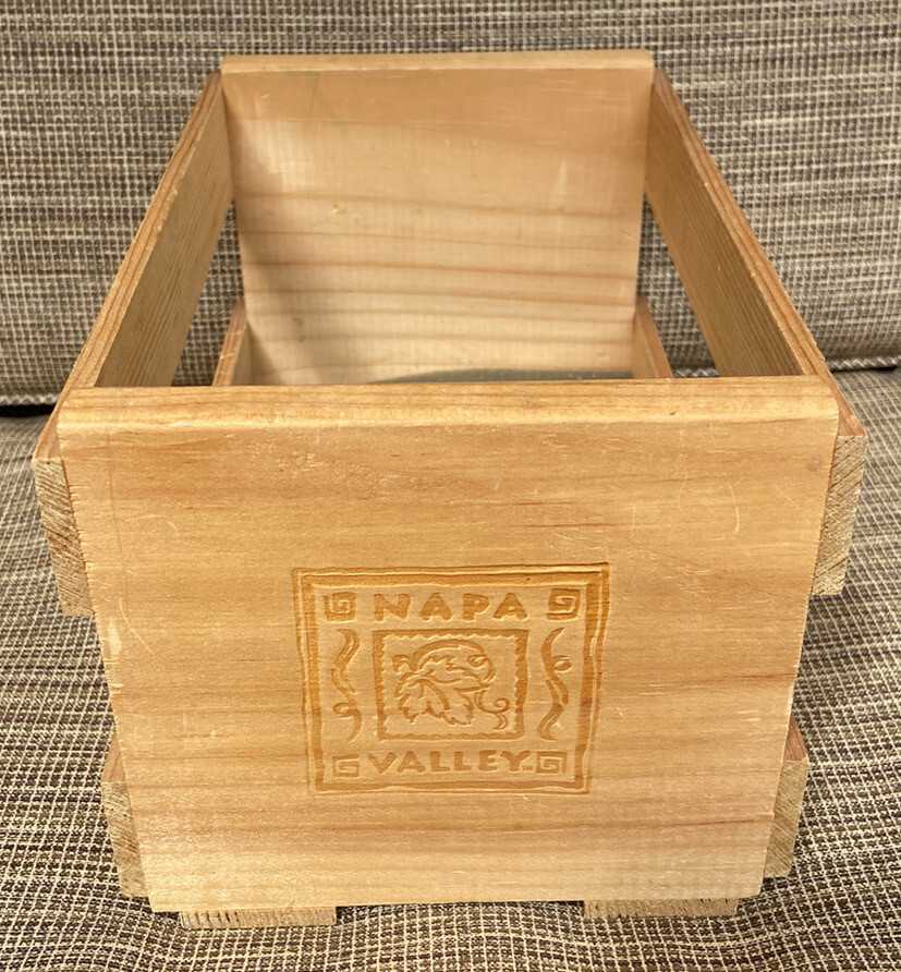 Napa Valley Wooden CD storage crate. Holds 20 single jewel cases