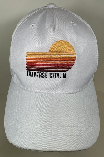 Traverse City Michigan Hat Sun Sunset White Lake Water H&M Cap Travel - Picture 2 of 6