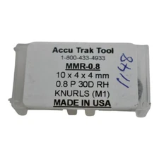 Pack of 2 NEW Accu-Trak MMR-0.8 10x4x4mm 0.8P 30D RH Knurling Tool