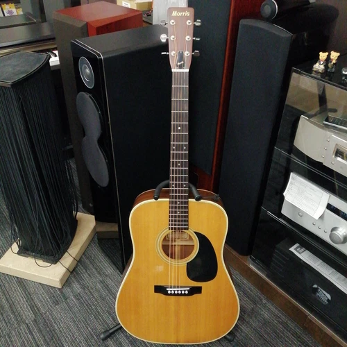 Morris W-20 Acoustic Guitar Natural Used Shipping From Japan with Soft Case