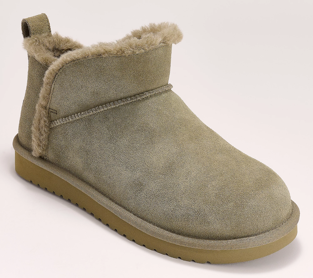 Womens Koolaburra by UGG Suede Ultra Mini Boots Comfortable Limewash Medium Size