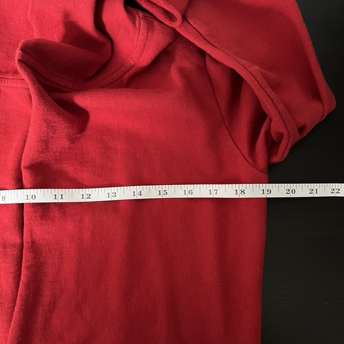Lucky Brand Womens Small Sweatshirt Belted Wrap Cardigan Hooded Red Cotton - Picture 14 of 15