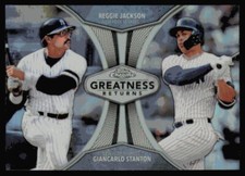 2019 Topps Greatness Returns #GR-4 Reggie Jackson / Giancarlo Stanton