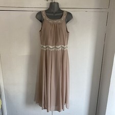 Monsoon Stunning Ladies Dress Size 12 Light Pinkish Vgc!!