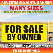 FOR SALE BY OWNER Advertising Banner Vinyl Mesh Sign Rental Rent Lease Realtor