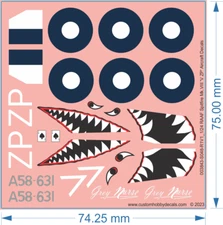RAAF Spitfire Mk VIII 'V ZP'-Mk VIII 'UP L'-Mk III 'ZF Z'-Mk VIII 'V RG' - WD