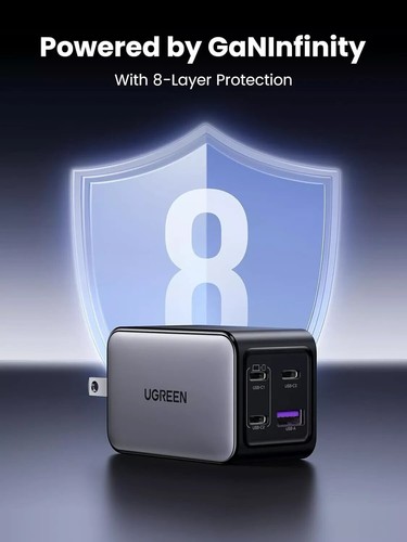 UGREEN 65W USB C Charger Block, Nexode 4-Port GaN Charger Type C Charger Fast Ch - Picture 7 of 7