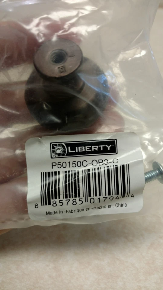 6 perillas redondas Liberty bronce frotado con aceite herrajes de gabinete tradicionales tirador redondo Foto 2 de 2