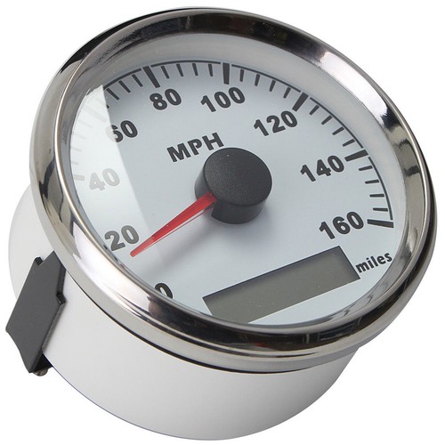 85mm white gps speedometer waterproof 160MPH for auto truck motorcycle USA Stock - Picture 2 of 8