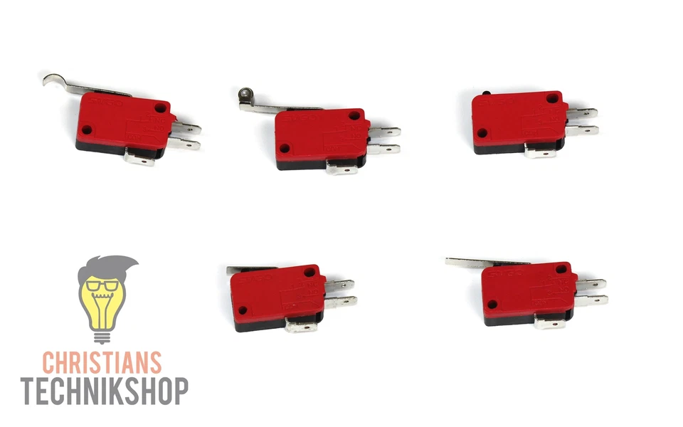 CHRISTIANS TECHNIKSHOP Microinterruptor interruptor interruptor final interruptor de rodillo 230V 16A - varios