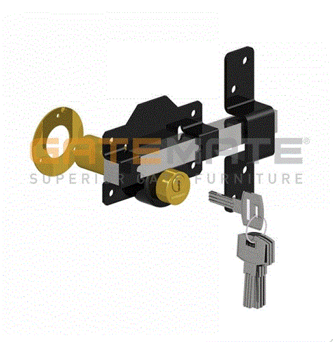 Gatemate Premium High Security Zamek obręczy do bram drewnianych z 10 kluczami! - Zdjęcie 1 z 4