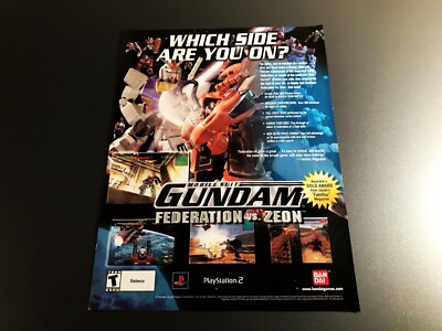 2002 Mobile Suit Gundam Federation vs. Zeon Retro PRINT AD