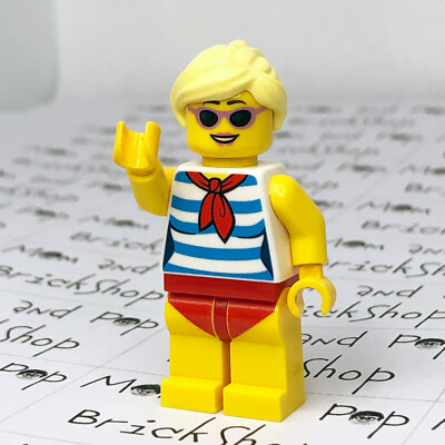 LEGO Woman with Sunglasses, Swimsuit, Striped Top, and Scarf from LEGO Ludo  Game