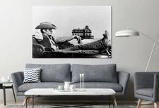 James Dean Actor Cowboy Movie Painting Canvas Print Art Home Decor Wall Art