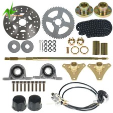 Drift Trike Go Kart Rear Live Axle Kit, Chain,Hub,Sprocket & Hub, Brake Assembly