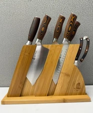 TUO 8-Piece Japanese Kitchen Chef Knives Set with Wooden Block - Fiery Phoenix