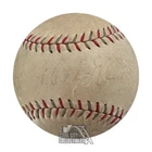 Babe Ruth / Lou Gehrig Autographed Official League Baseball - PSA/DNA LOA