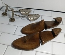 Antique Set Pair of Vintage Shoe Stretchers 1 Wood 1 Metal Wood is Size 8  