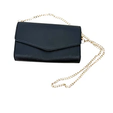 Olga Berg Nic Faux Leather Envelope Clutch Chain Strap