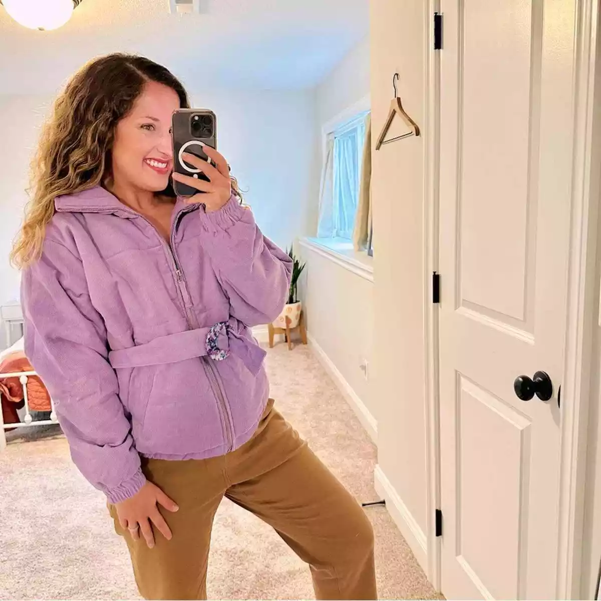 Lavender corduroy jacket top