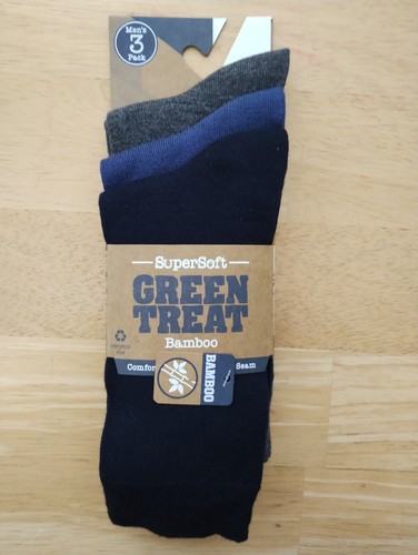Calcetines de bambú supersuaves Green Treat para hombre 3 pares Reino Unido 7-11 - Imagen 32 de 75
