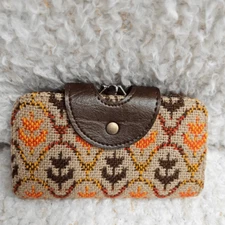 Welsh Vintage Tapestry Brynkir Woolrn Mill Pure Wool Handmade Wallet