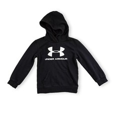Under Armour Kids Hoodie Long Sleeve Pullover Graphic Print Black Size 7