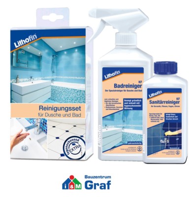 LITHOFIN Reinigerset für Dusche und Bad: Badreiniger + Sanitärreiniger  #891689