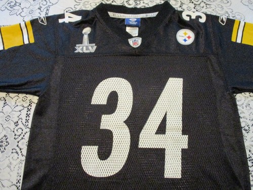 PITTSBURGH STEELERS RASHARD MENDENHALL #34 SUPER BOWL XLV JERSEY- YOUTH MED RARE - Picture 6 of 11
