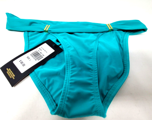 VIX Paula Hermanny Women's Solid Bia Tube Full Bikini Bottom Aqua Large NWT - Picture 2 of 5
