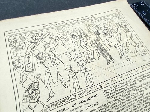 Punch August 1884 Vintage Original Antique Periodical Review Victorian Satire - Picture 10 of 15