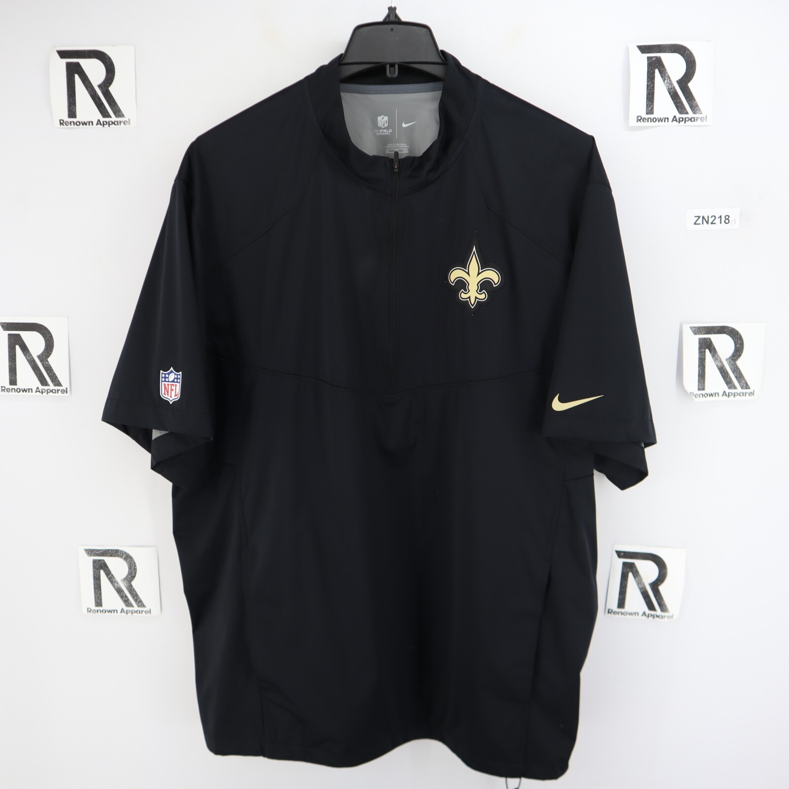 Nike Strom Coach Rain Shirt 1/4Zip Wind Waterproof Size XXL New Orleans