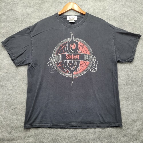 Vintage SlipKnot T-Shirt XL Black Y2K 