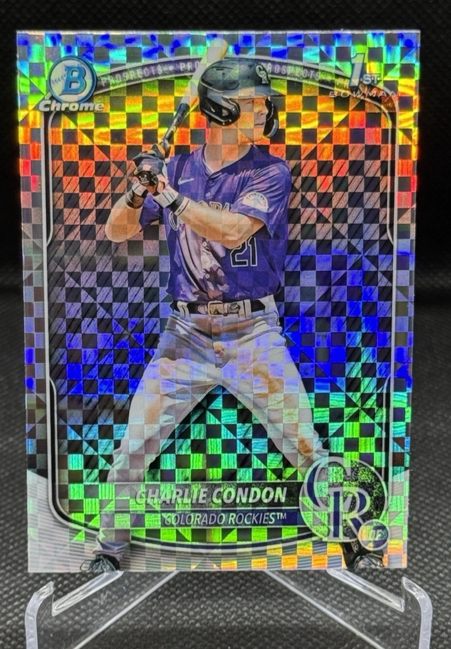 2025 Bowman Chrome X-Fractor Charlie Condon #BCP-75 Rockies XFractor 1st